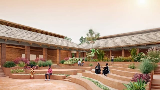 Rammed Earth Construction Takes Center Stage in Ghana's Falcon Cinema, a New Home for African Film