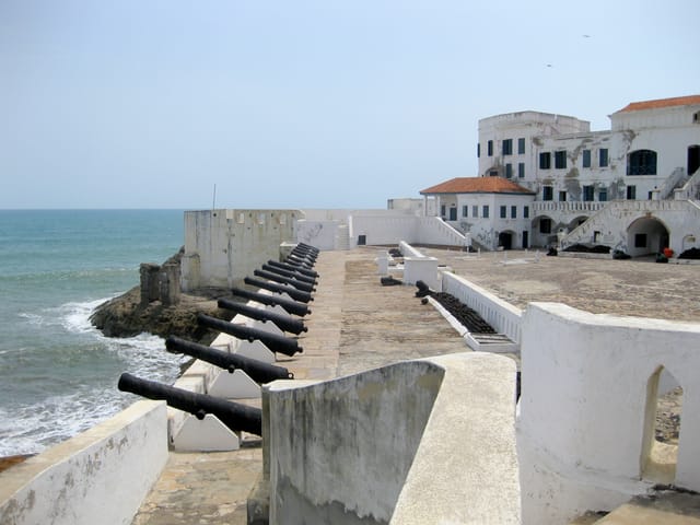 Cape Coast Castle in Ghana, one of the Atlantic slave forts on the itinerary's first stop.